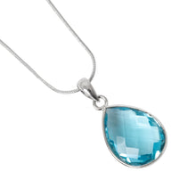 Load image into Gallery viewer, Gemstone pear shaped necklace