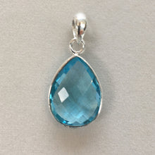 Load image into Gallery viewer, Gemstone pear shaped necklace charms