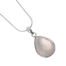 Load image into Gallery viewer, Gemstone pear shaped necklace