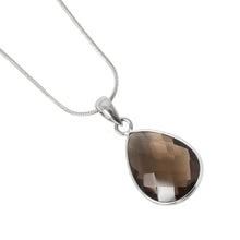 Load image into Gallery viewer, Gemstone pear shaped necklace
