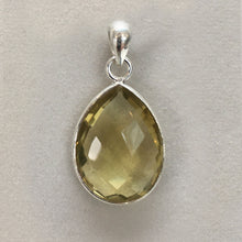 Load image into Gallery viewer, Gemstone pear shaped necklace charms