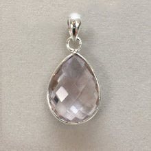 Load image into Gallery viewer, Gemstone pear shaped necklace charms