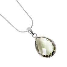 Load image into Gallery viewer, Gemstone pear shaped necklace