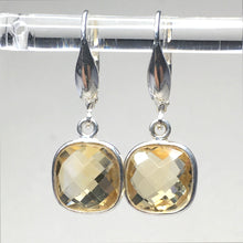 Load image into Gallery viewer, Square gemstone leverback earrings, various gemstones