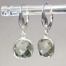 Load image into Gallery viewer, Square gemstone leverback earrings, various gemstones