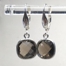 Load image into Gallery viewer, Square gemstone leverback earrings, various gemstones
