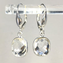 Load image into Gallery viewer, Square gemstone leverback earrings, various gemstones