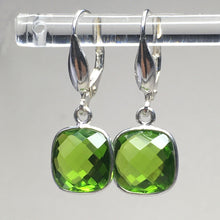 Load image into Gallery viewer, Square gemstone leverback earrings, various gemstones