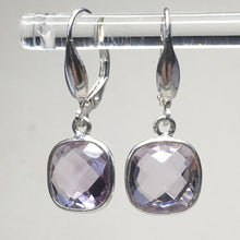 Load image into Gallery viewer, Square gemstone leverback earrings, various gemstones