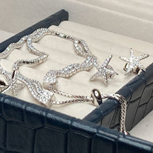 Load image into Gallery viewer, Diamante Double Strand Bracelet and Starfish Earrings Set