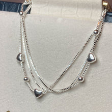 Load image into Gallery viewer, Heart and ball multi box chain bracelet