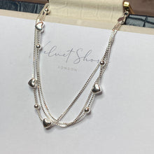 Load image into Gallery viewer, Heart and ball multi box chain bracelet