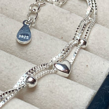Load image into Gallery viewer, Heart and ball multi box chain bracelet