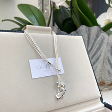 Load image into Gallery viewer, Silver plated multi heart bracelet