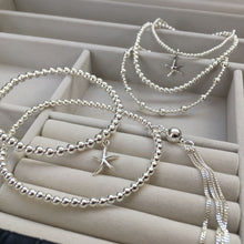 Load image into Gallery viewer, Stacking tassel bracelet 3mm bead
