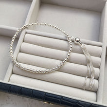 Load image into Gallery viewer, Stacking tassel bracelet 3mm bead
