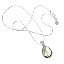 Load image into Gallery viewer, Gemstone pear shaped necklace
