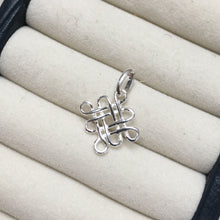 Load image into Gallery viewer, Grey two tone bead and silver charm bracelet
