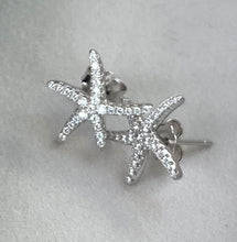 Load image into Gallery viewer, Diamante starfish earrings
