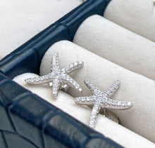 Load image into Gallery viewer, Diamante starfish earrings
