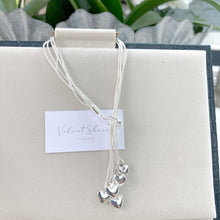 Load image into Gallery viewer, Silver plated multi heart bracelet
